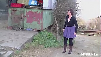 German Mature With Red Hair Has Countryside Sex And Swallows Cum