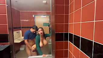 Busty Babe Hailey Rose Takes A Creampie In A Public Restroom