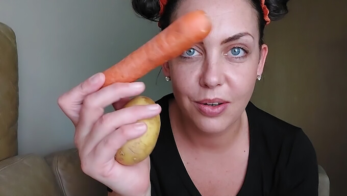 German Milf Silva Storey Explores Her Kinky Side With Vegetables