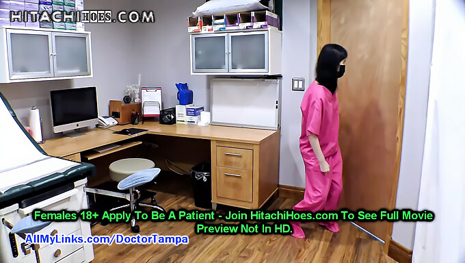 Asian Nurse Alexandria Wu'S Clandestine Self-Pleasure With Hitachi Magic Wand In Medical Setting