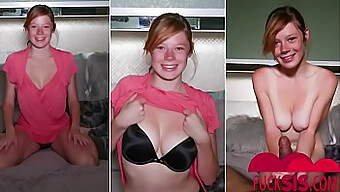 Mia Collins' Store Bryster Og Røv Hopper I En Varm Blowjob-Video